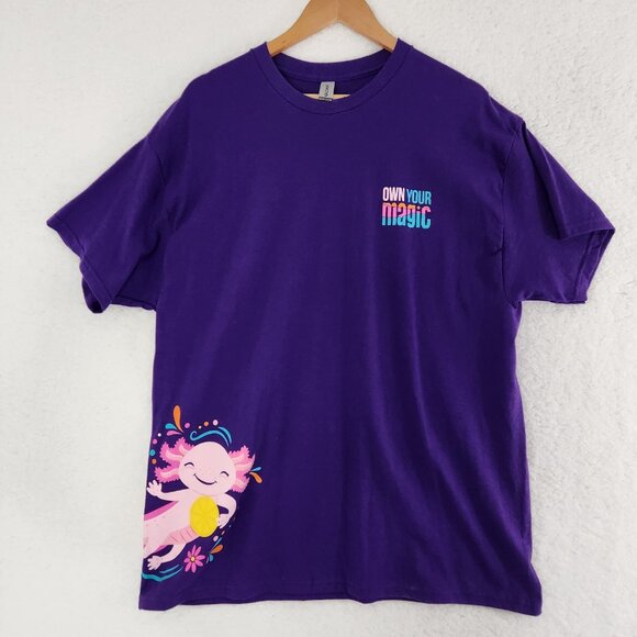 Girl Scout T-shirt Cookie Incentive Axolotl Own Your Magic Purple Adult XL - Picture 1 of 5
